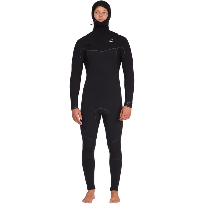 2024 Billabong Mens Furnace 5/4mm Hooded Chest Zip Wetsuit ABYW200114 - Black